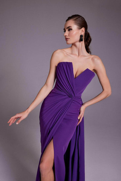 MNM COUTURE N0532 - V-Neck Gown