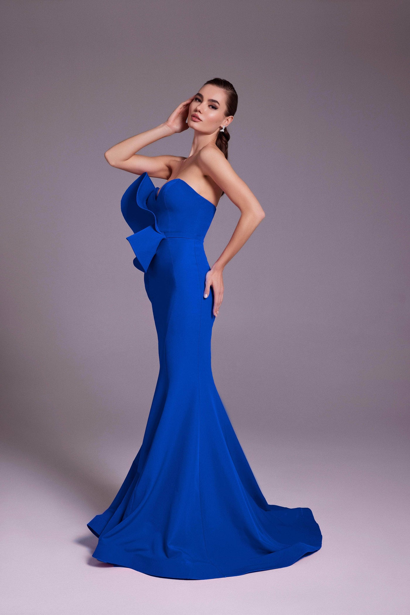 MNM COUTURE N0548 - Crepe Mermaid Gown