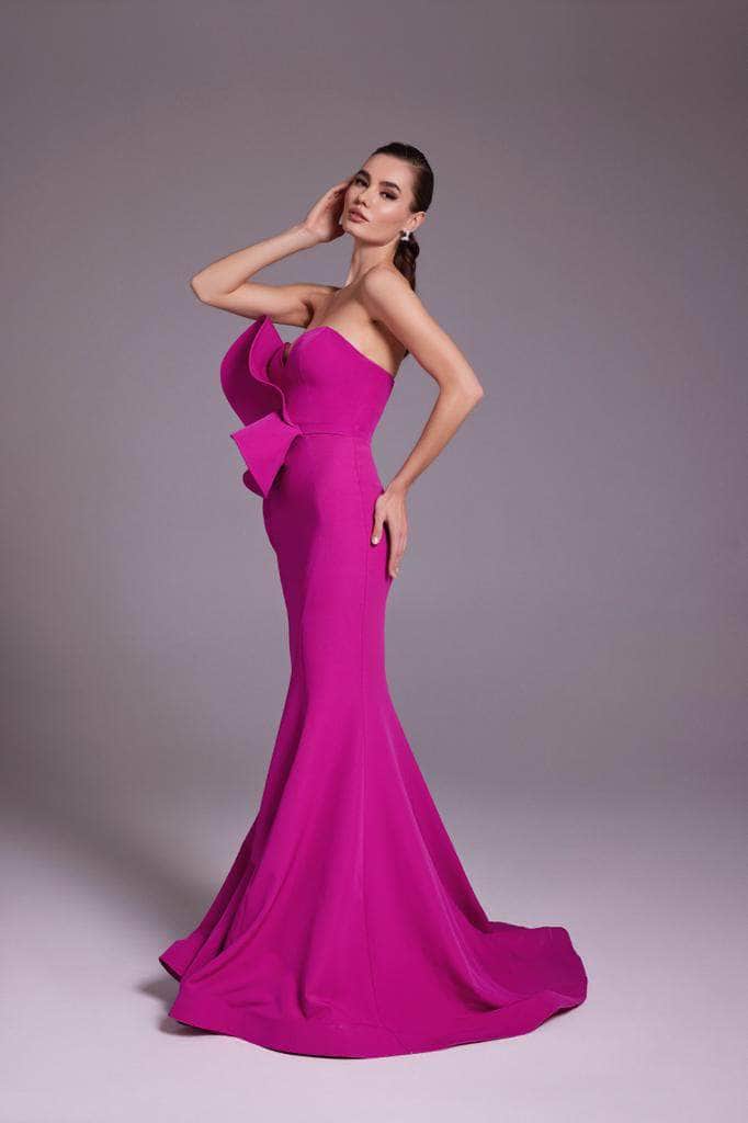 MNM COUTURE N0548 - Crepe Mermaid Gown