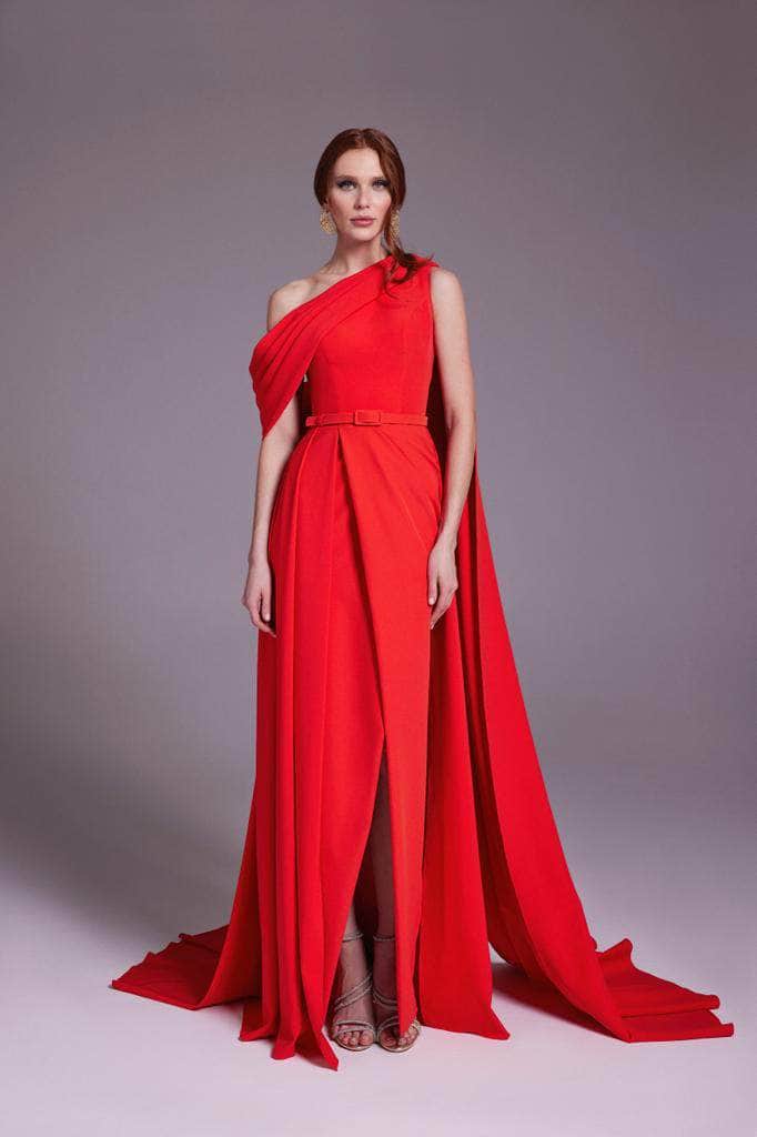 MNM COUTURE N0551 - Asymmetric Crepe Gown