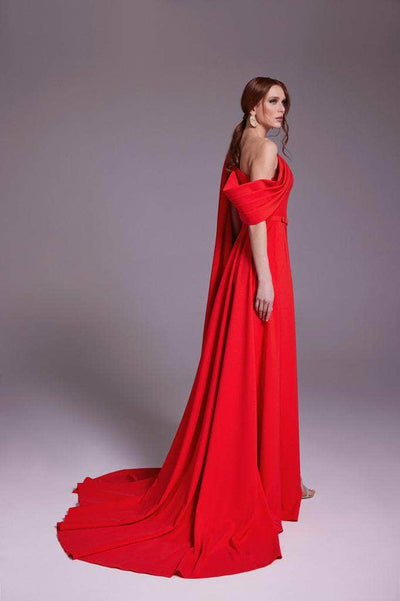 MNM COUTURE N0551 - Asymmetric Crepe Gown