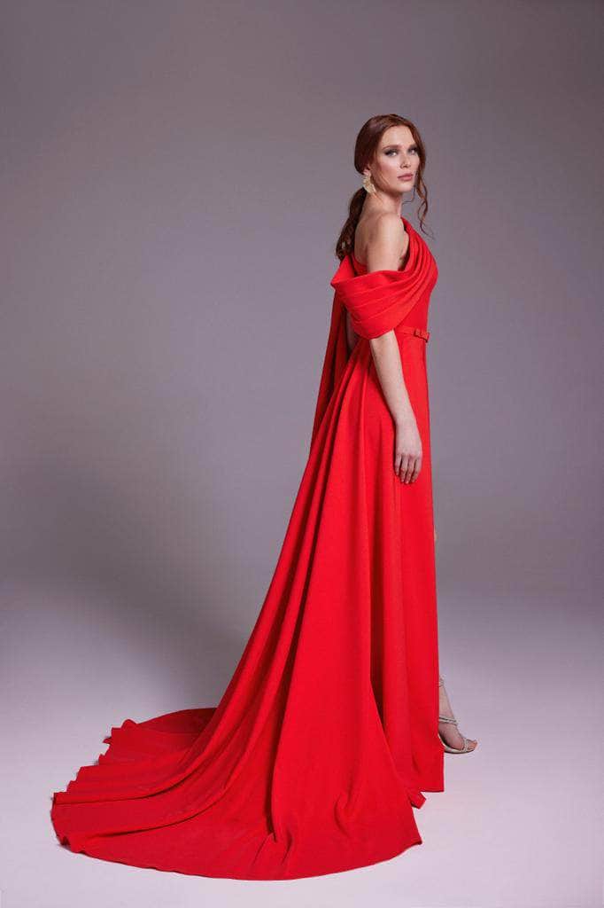 MNM COUTURE N0551 - Asymmetric Crepe Gown