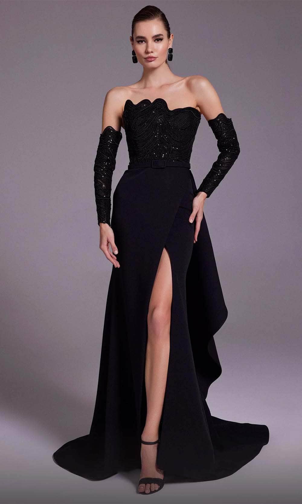 MNM Couture N0553 - Scalloped Sequin Evening Dress Evening Dresses