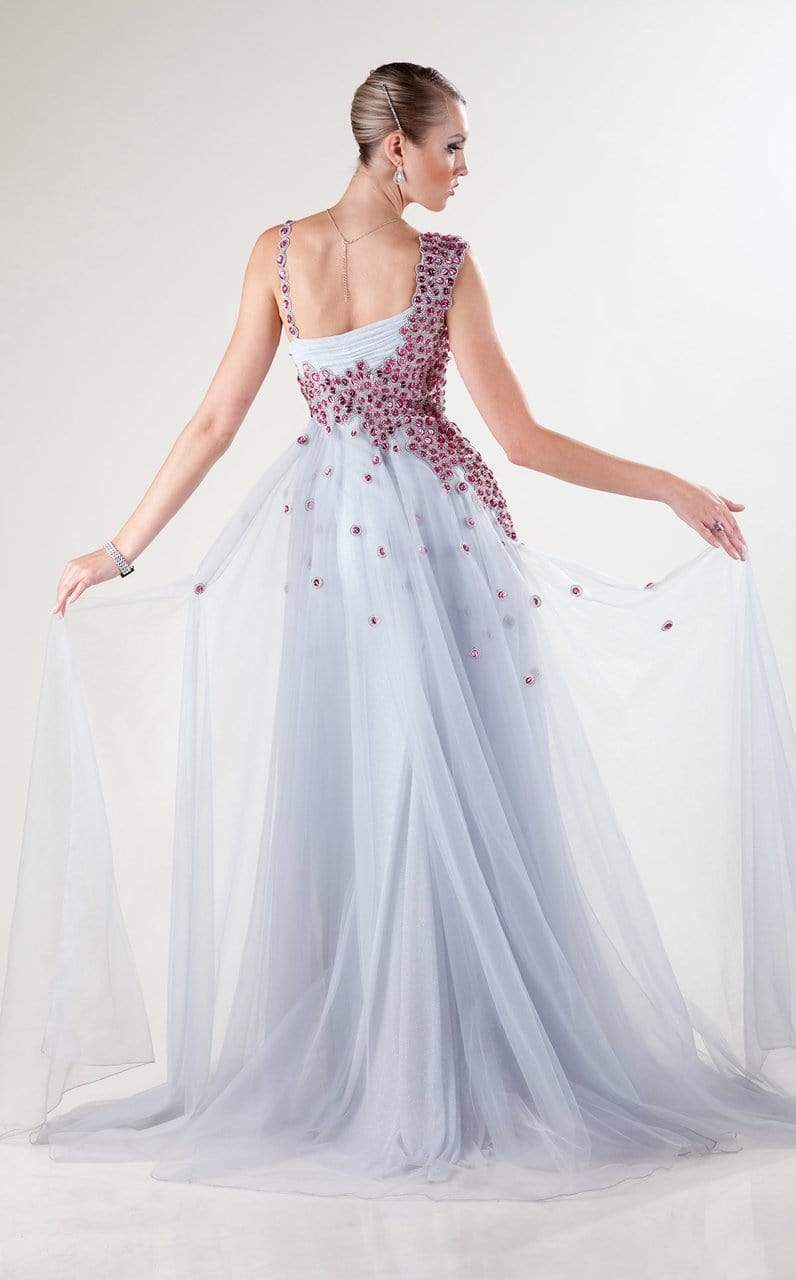 MNM Couture Rhinestones Embellished Gown KH0954 - 1 pc Purple In Size 6 Available CCSALE 6 / Purple