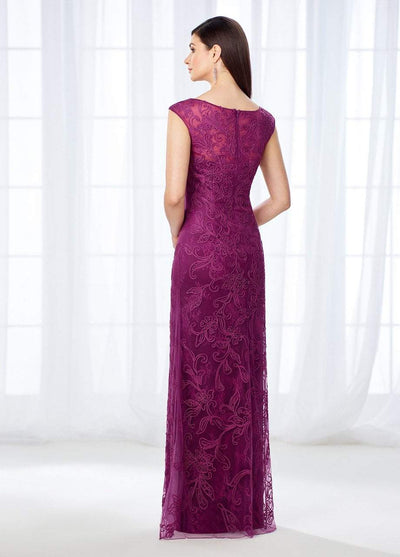 Mon Cheri Cap Sleeve Lace and Ribbonwork Evening Gown 118676 - 2 pcs Pink/Gray in Sizes 8 and 14 Available CCSALE
