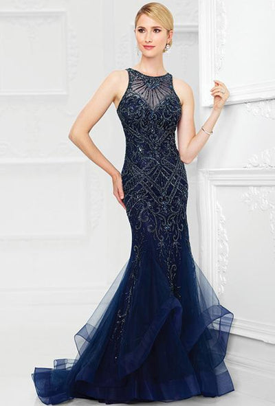 Mon Cheri - Trumpet Gown 117D62 - 1 pc Gray in Size 6 Available CCSALE 12 / Midnight