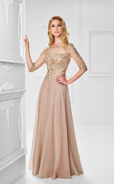 Montage by Mon Cheri - 117901W A-Line Gown In Neutral