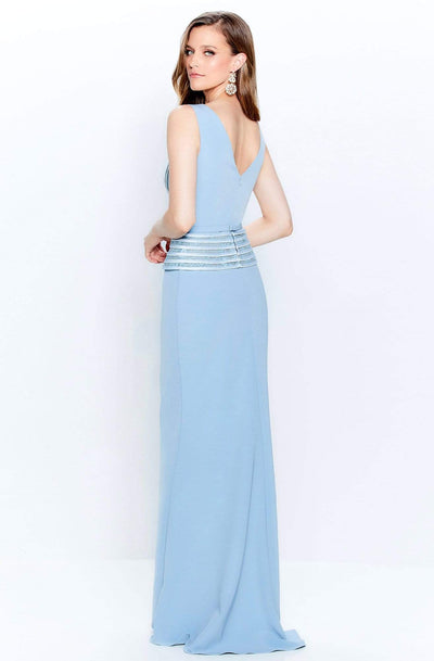 Montage by Mon Cheri - 120904 Embroidered V-Neck Sheath Dress Evening Dresses