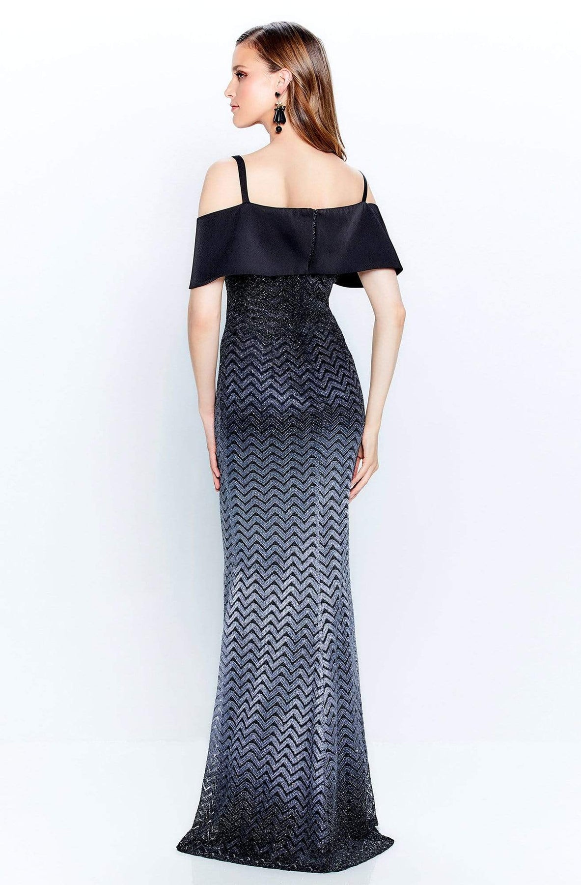Montage by Mon Cheri - 120908W Ombre Cold Shoulder Long Dress Evening Dresses