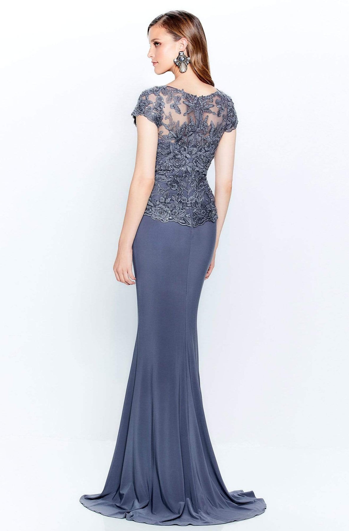 Montage by Mon Cheri - 120910W Embroidered Keyhole Front Long Dress Mother of the Bride Dresses