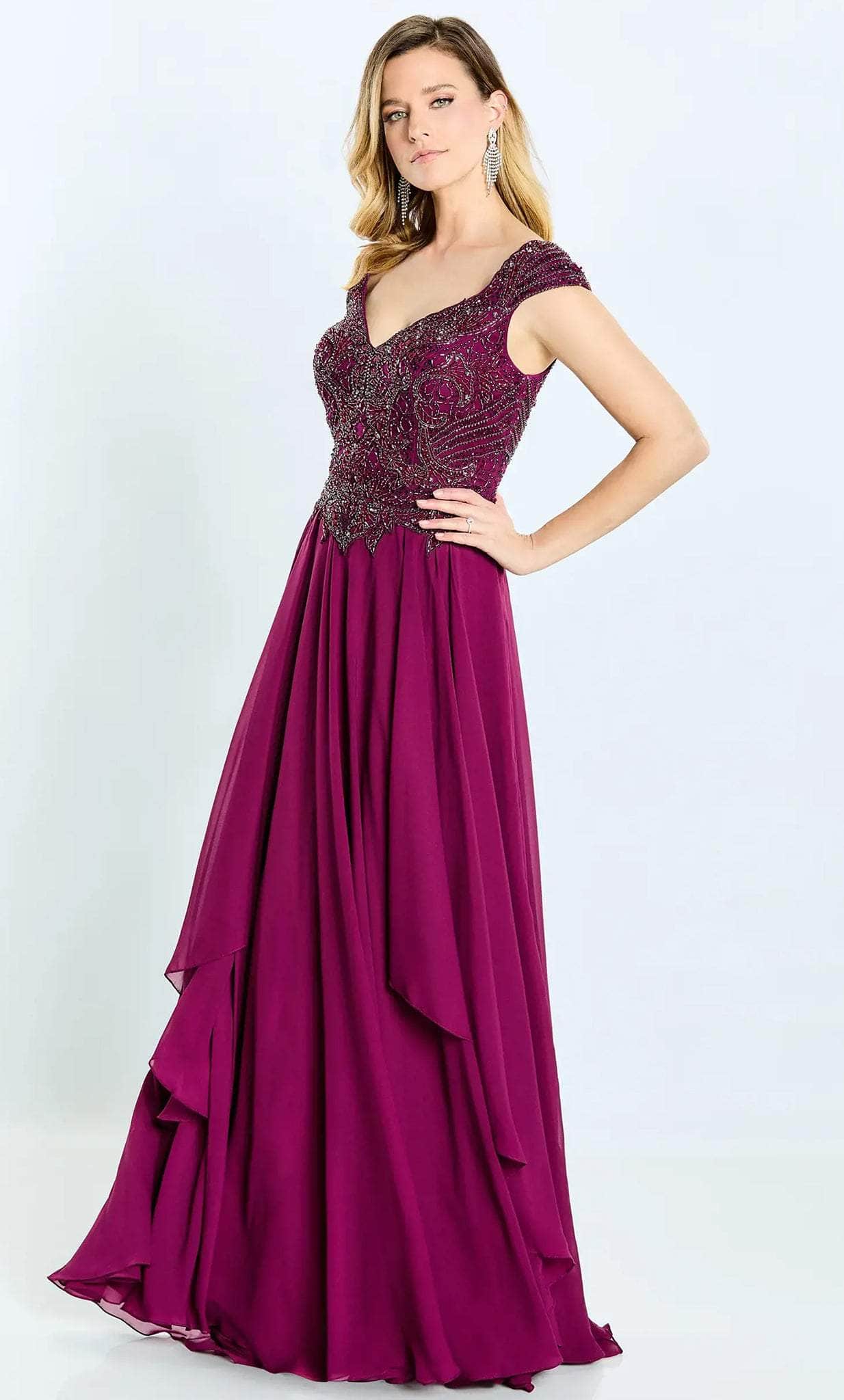 Montage by Mon Cheri 120914W - Chiffon Skirt Gown