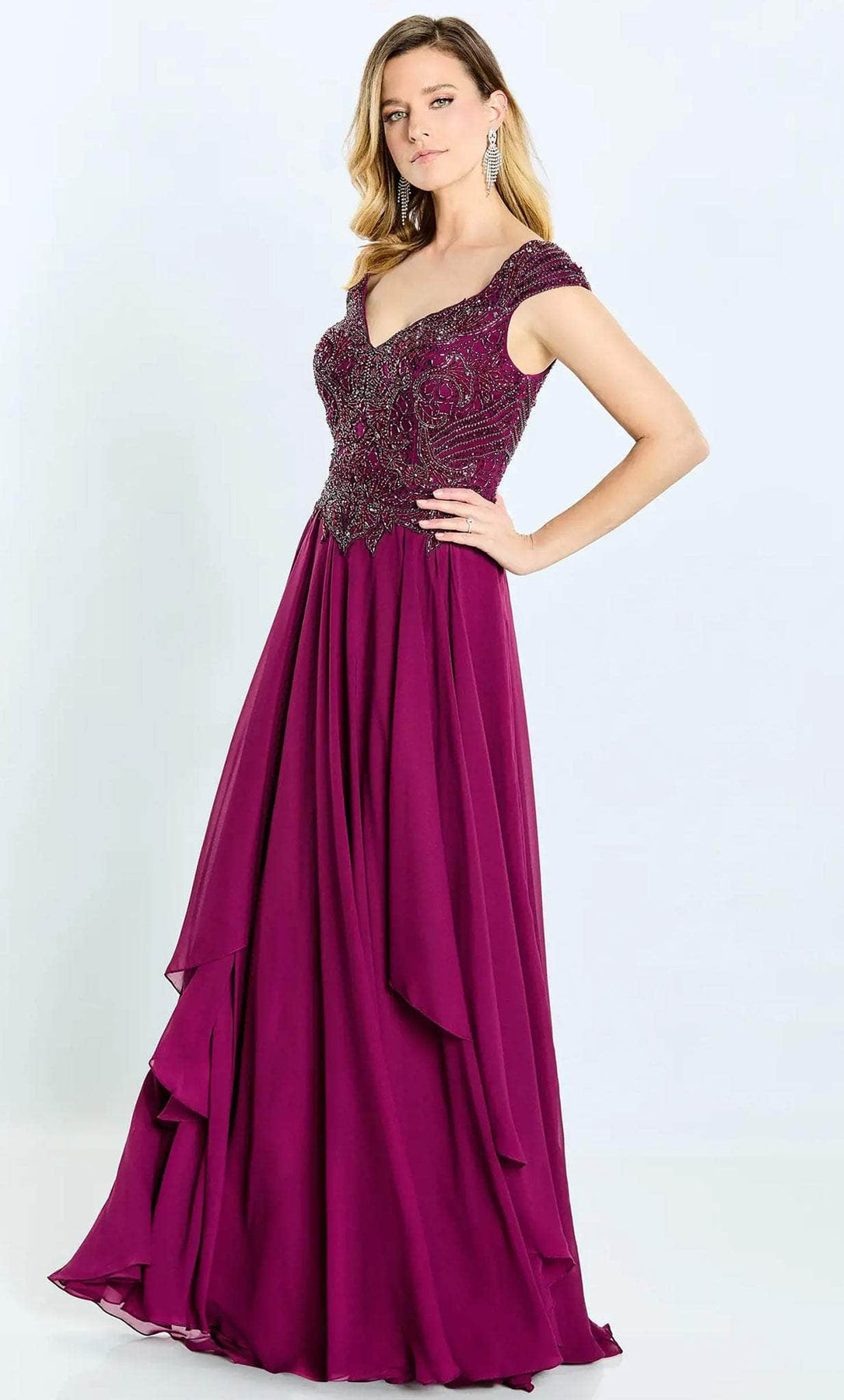 Montage by Mon Cheri 120914W - Chiffon Skirt Gown