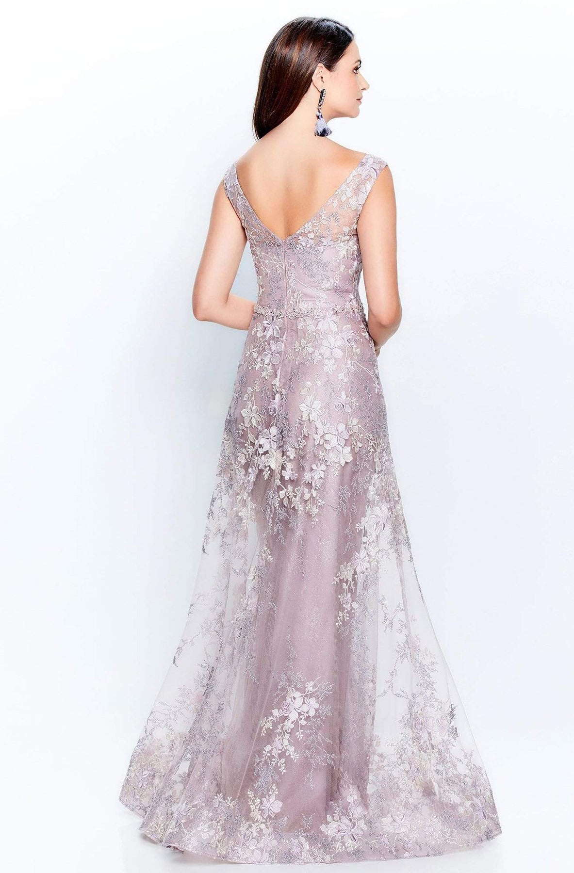 Montage by Mon Cheri - 120917W Embroidered Bateau A-Line Dress Mother of the Bride Dresses