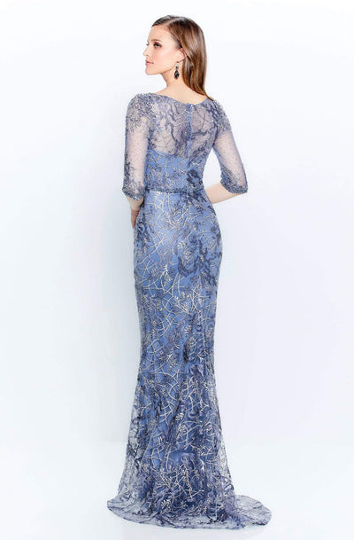 Montage by Mon Cheri - 120924W Elbow Length Beaded Column Dress Mother of the Bride Dresses