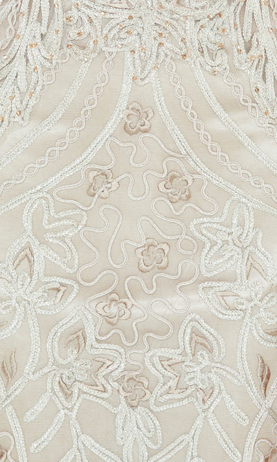 Montage by Mon Cheri 122904 - Detachable Straps and Shawl Dress In White