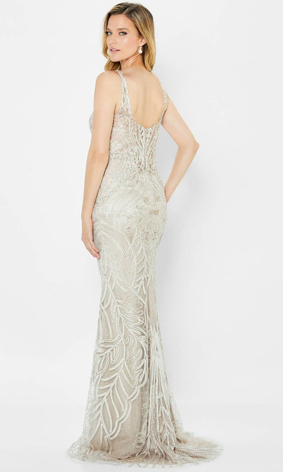 Montage by Mon Cheri 122904 - Detachable Straps and Shawl Dress In White