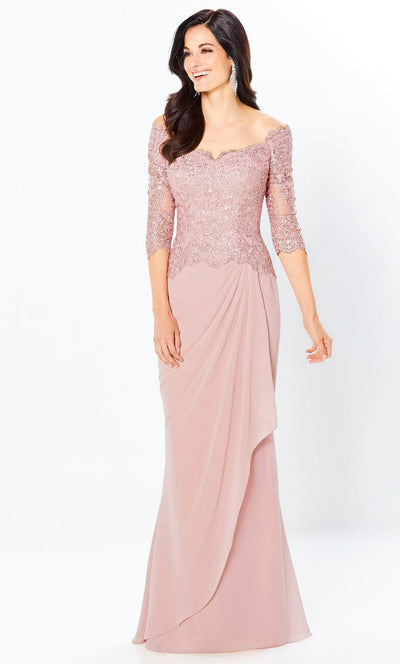 Montage by Mon Cheri 220942W - Quarter Sleeved Gown