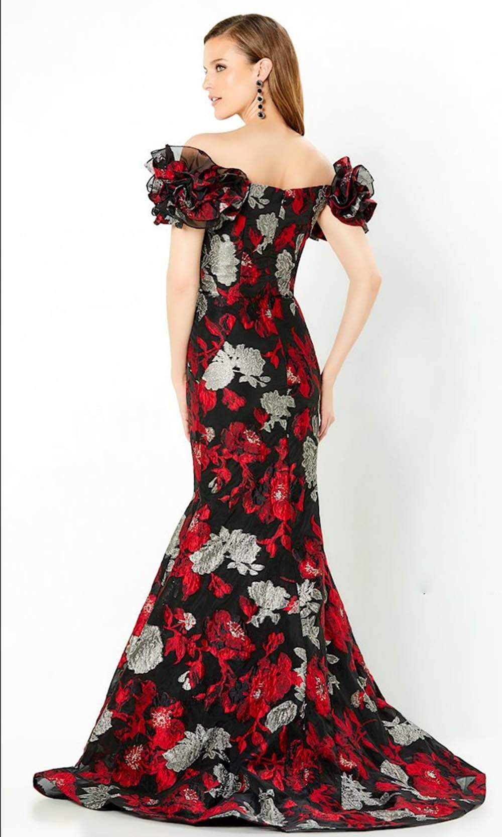 Montage by Mon Cheri - 220952 Floral Deep Off-Shoulder Gown Evening Dresses