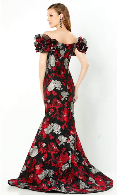 Montage by Mon Cheri - 220952 Floral Deep Off-Shoulder Gown Evening Dresses