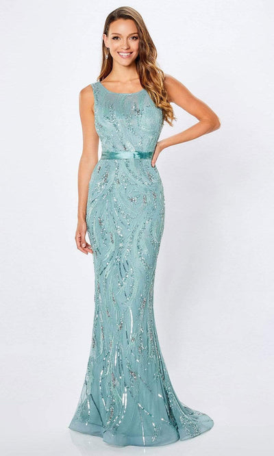 Montage by Mon Cheri - 221965 Jewel Neck Sleeveless Evening Gown Evening Dresses