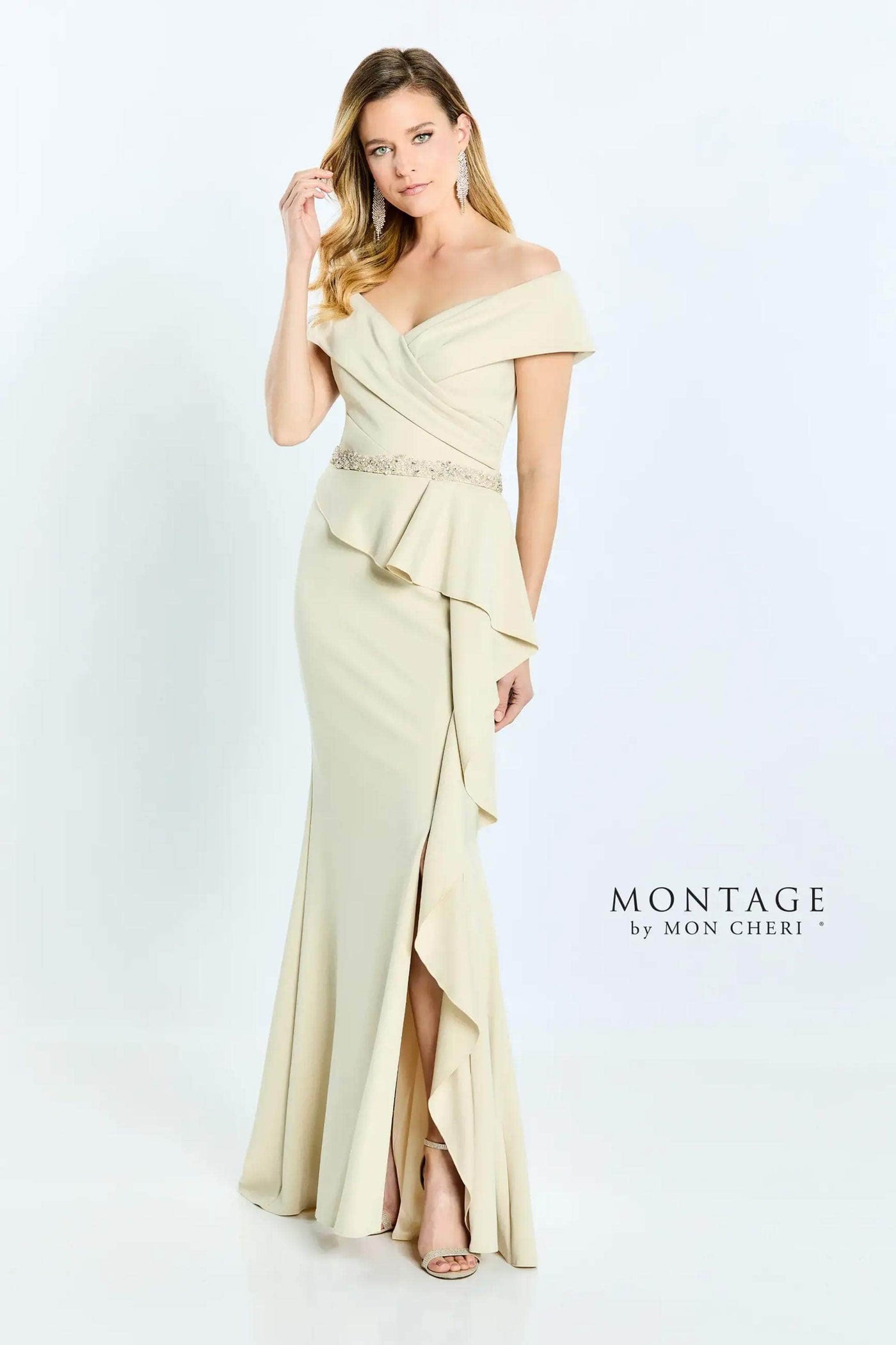 Montage by Mon Cheri 221976W - Off Shoulder Gown