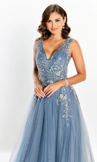 Montage by Mon Cheri M2203 - Glittered Floral Tulle A-line Dress Special Occasion Dress
