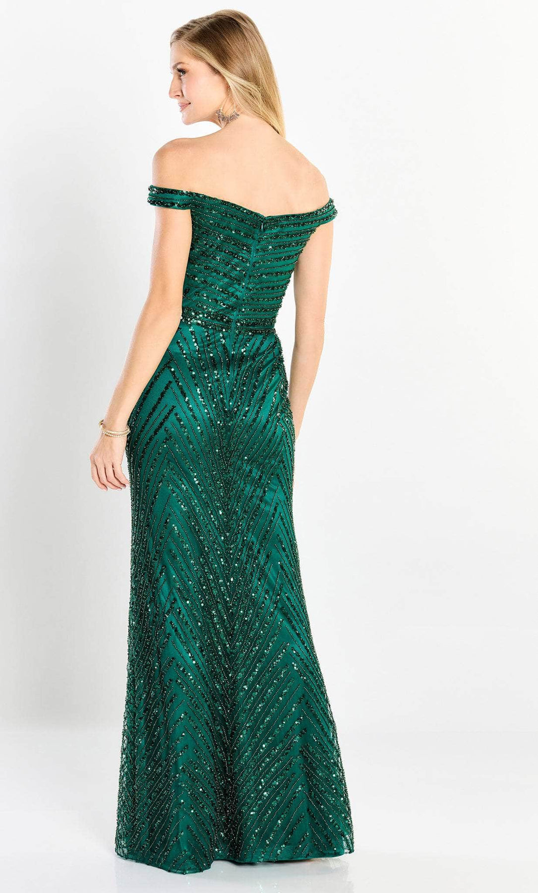 Montage by Mon Cheri M2215 - Sequined Off Shoulder Gown Special Occasion Dress