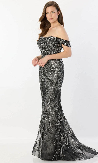 Montage by Mon Cheri M2230 - Off-Shoulder Strapless Gown Prom Dresses 4 / Black