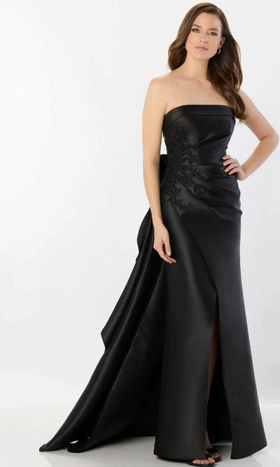 Montage by Mon Cheri M2235 - Detachable Strapless Gown Prom Dresses 4 / Black