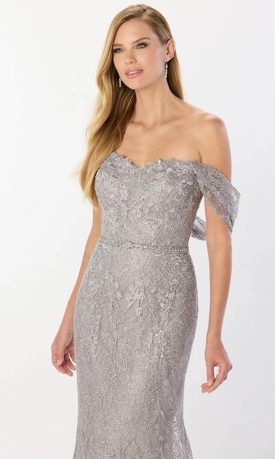 Montage by Mon Cheri M2238 - Off-Shoulder Stone Accent Gown Prom Dresses