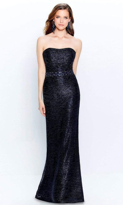 Montage by Mon Cheri - Strapless Fitted Evening Dress 120902 - 1 pc Navy In Size 20 Available CCSALE 20 / Navy