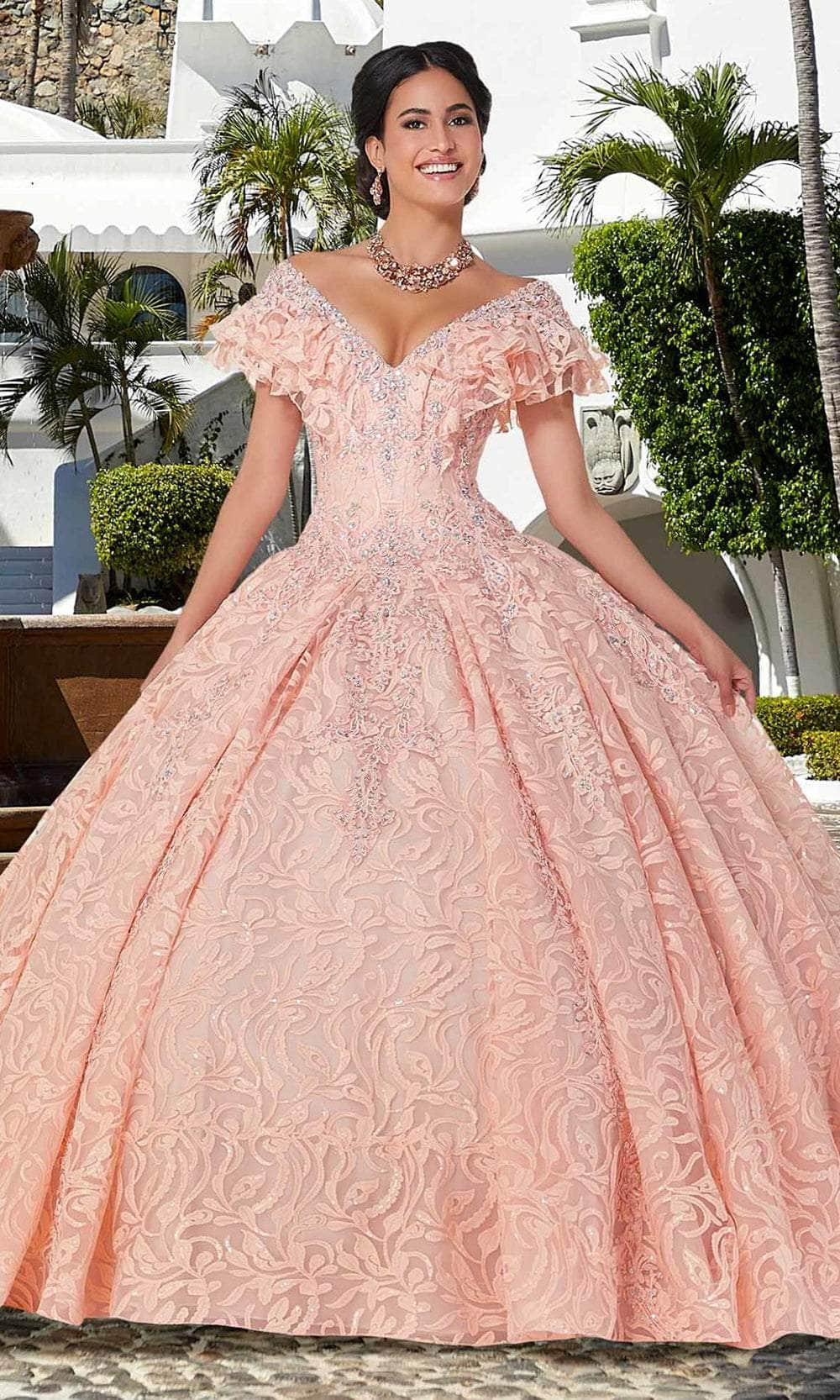 Mori Lee 34072 - Ruffled Off-Shoulder Quinceanera Ballgown Quinceanera Dresses