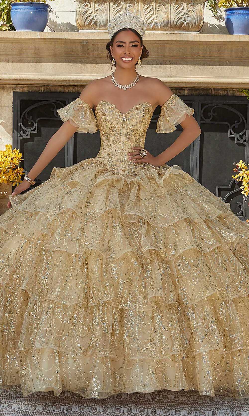 Mori Lee 34094 - Long Jeweled Beading And Embroidery On A Tiered ...