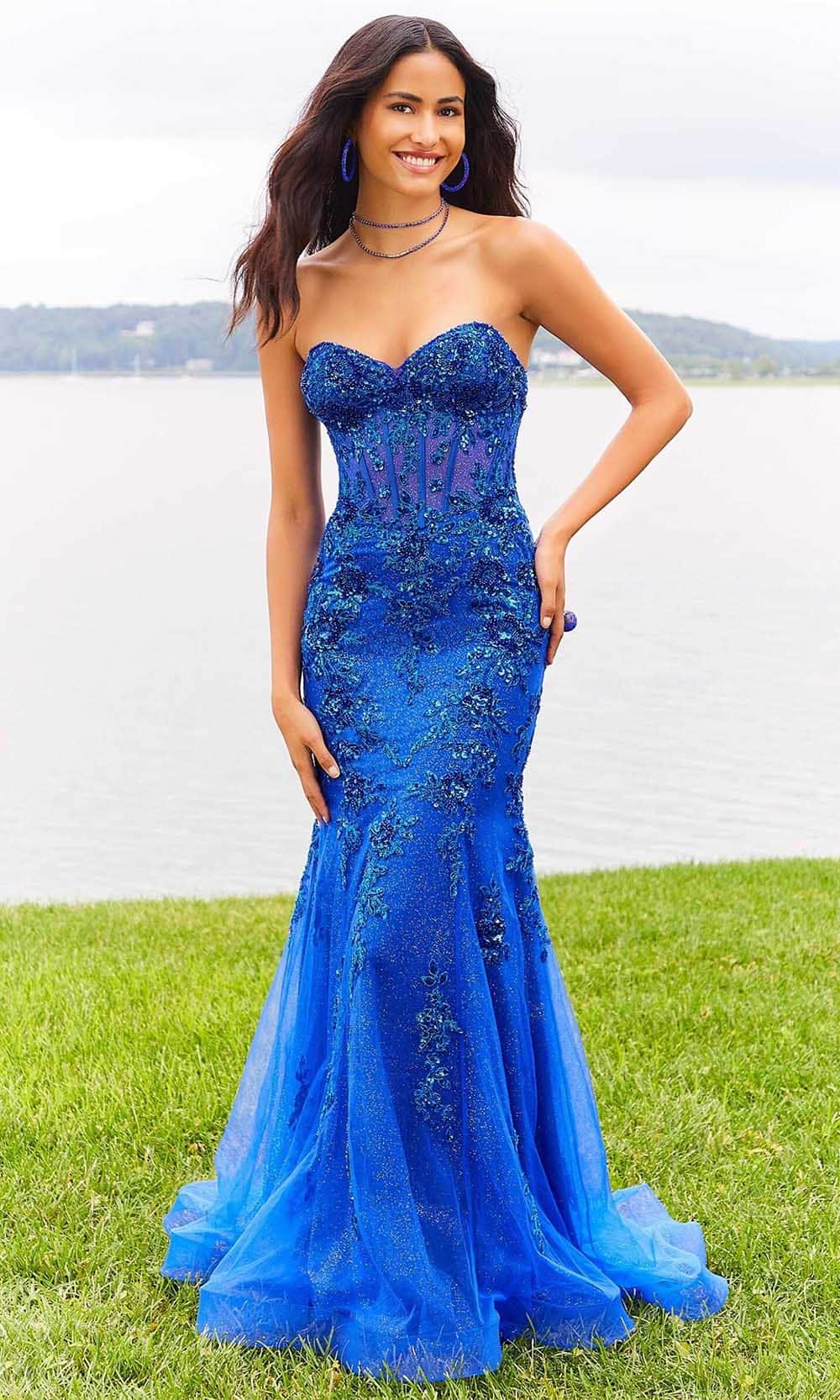 Mori Lee 47022 - Strapless Sweetheart Evening Gown Evening Dresses