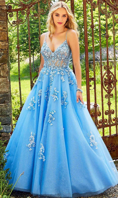 Mori Lee 47036 - Sleeveless Deep V-neck Evening Gown Prom Dresses