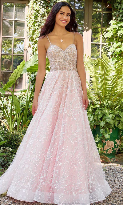 Mori Lee 47042 - Deep Sweetheart Neckline Formal Gown Prom Dresses 00 / Blush
