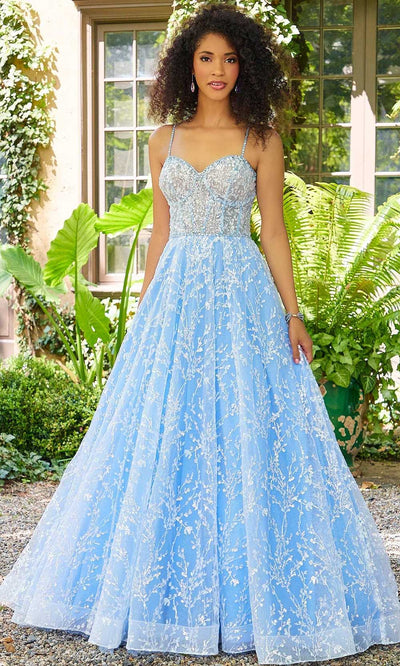 Mori Lee 47042 - Deep Sweetheart Neckline Formal Gown In Blue