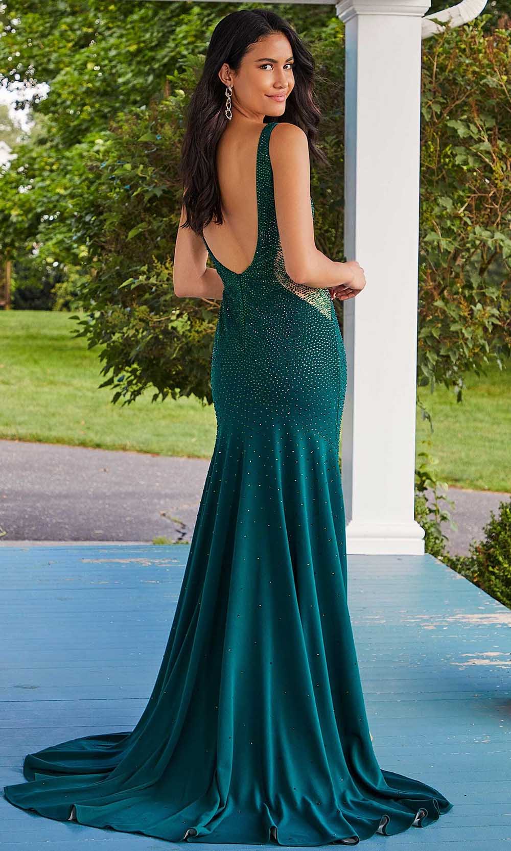 Mori Lee 47064 - Sleeveless Deep V-neck with Sheer Inset Long Gown Special Occasion Dress