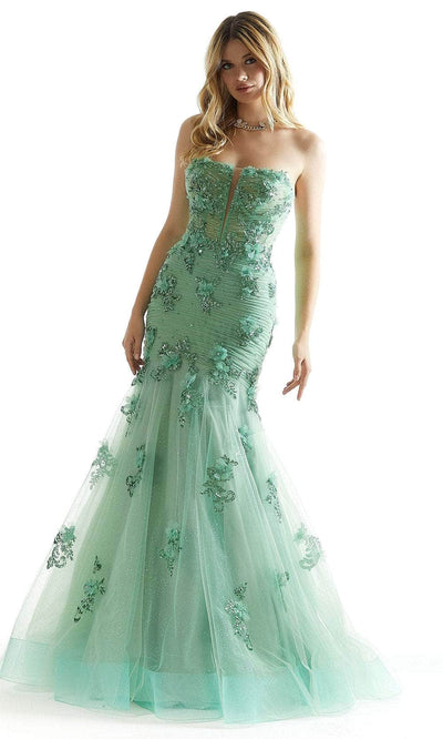 Mori Lee 49008 - 3D Floral Mermaid Prom Dress Prom Dress 00 /  Sage