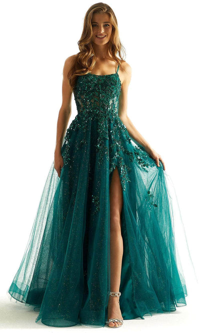 Mori Lee 49023 - Sheer Illusion Prom Dress Prom Dress 00 /  Emerald