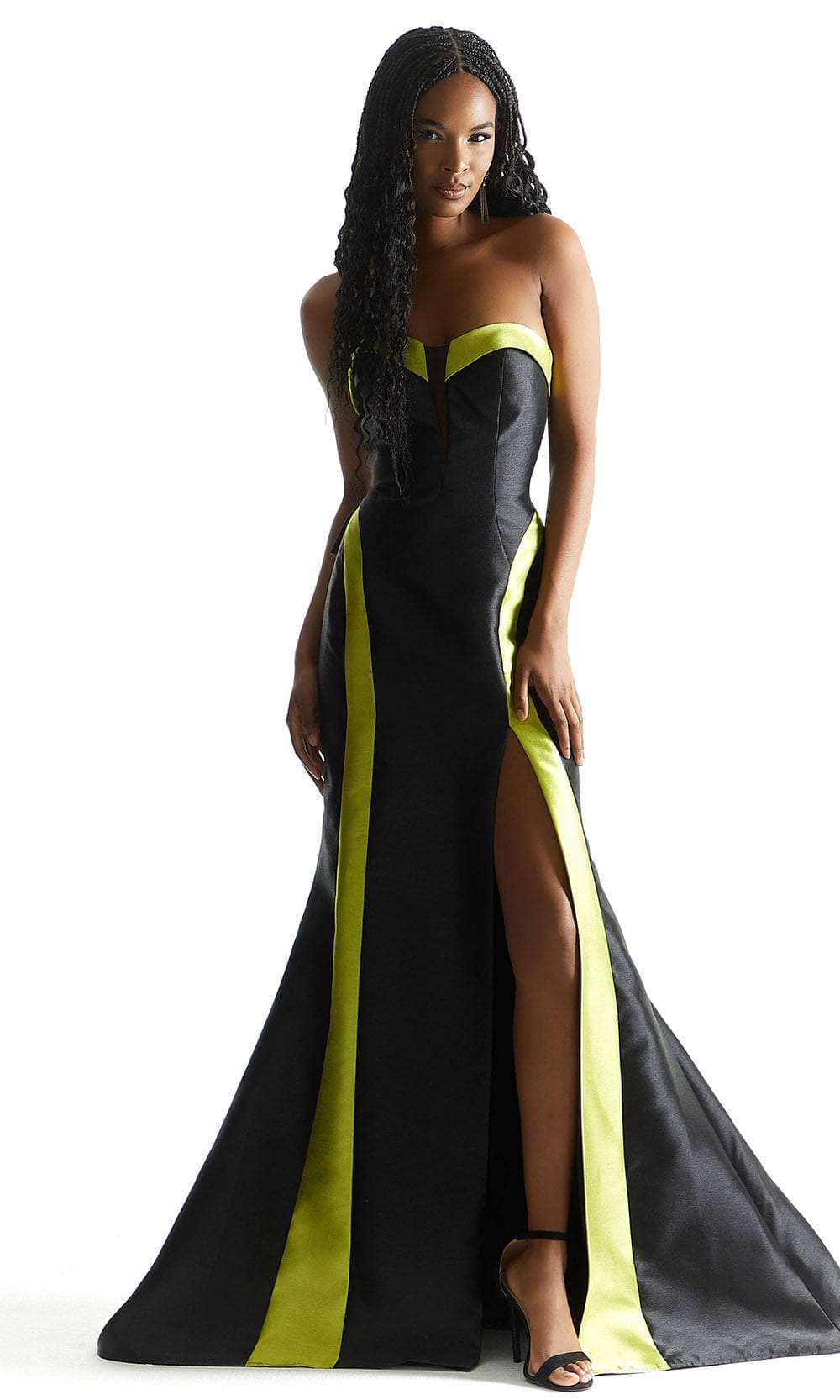 black and lime green dress Latin Rhythm Black & Neon Green Fringe Dance Dress