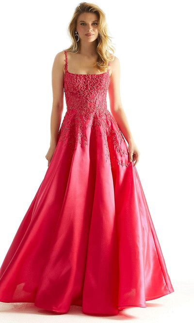 Mori Lee 49026 - Floral A-Line Prom Dress Prom Dress 00 /  Hot Pink