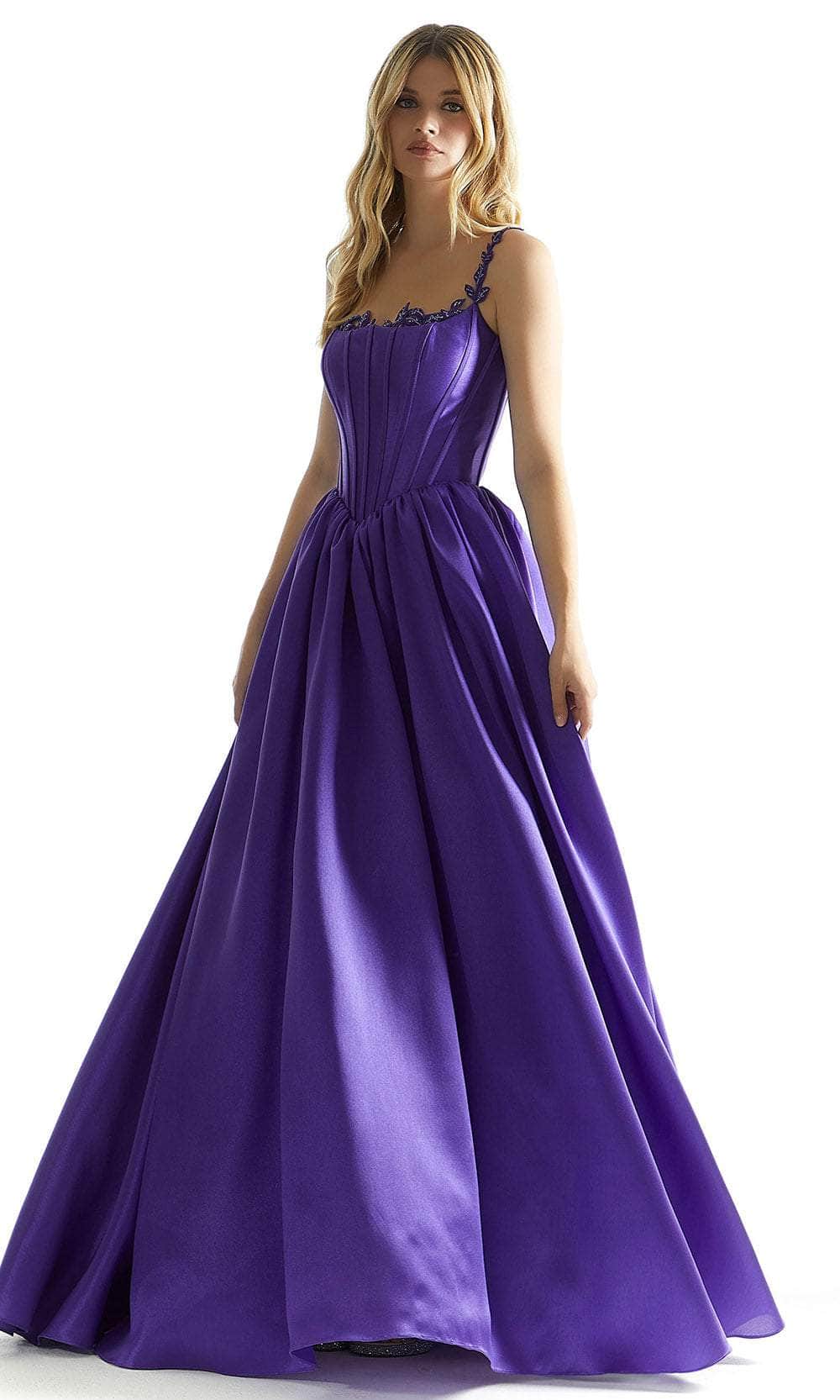 Mori Lee 49036 - Embroidery Ballgown Prom Dress Prom Dress 00 /  Purple