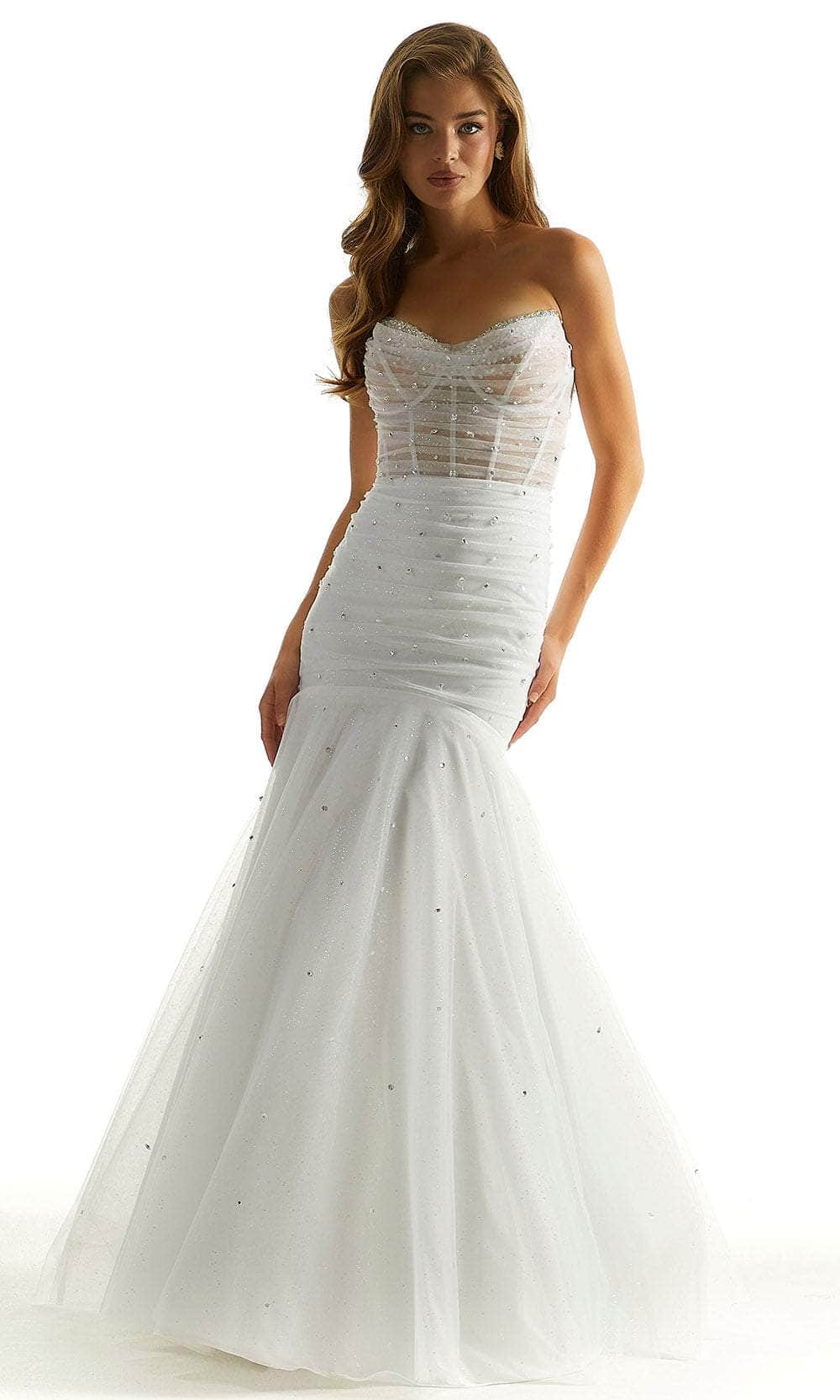 mori lee mermaid prom dress Mermaid Beaded Corset Dress 48052