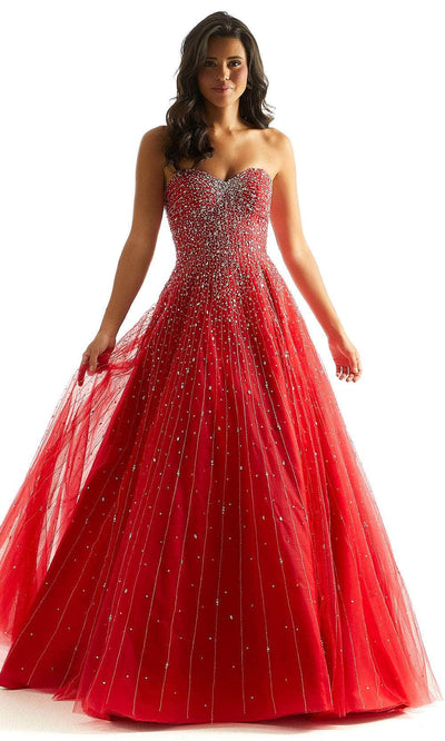 Mori Lee 49051 - Sweetheart Sleeveless Prom Dress Prom Dress 00 /  Scarlet