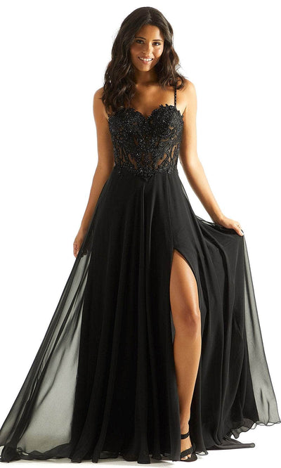 Mori Lee 49056 - Sweetheart Embroidered Prom Dress Prom Dress 00 /  Black