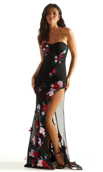 Mori Lee 49059 - Corset Floral Prom Dress Prom Dress 00 /  Black / Multi