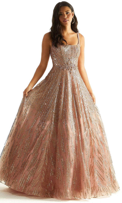 Mori Lee 49065 - Sequin Glitter Prom Dress Prom Dress 00 /  Rose Gold