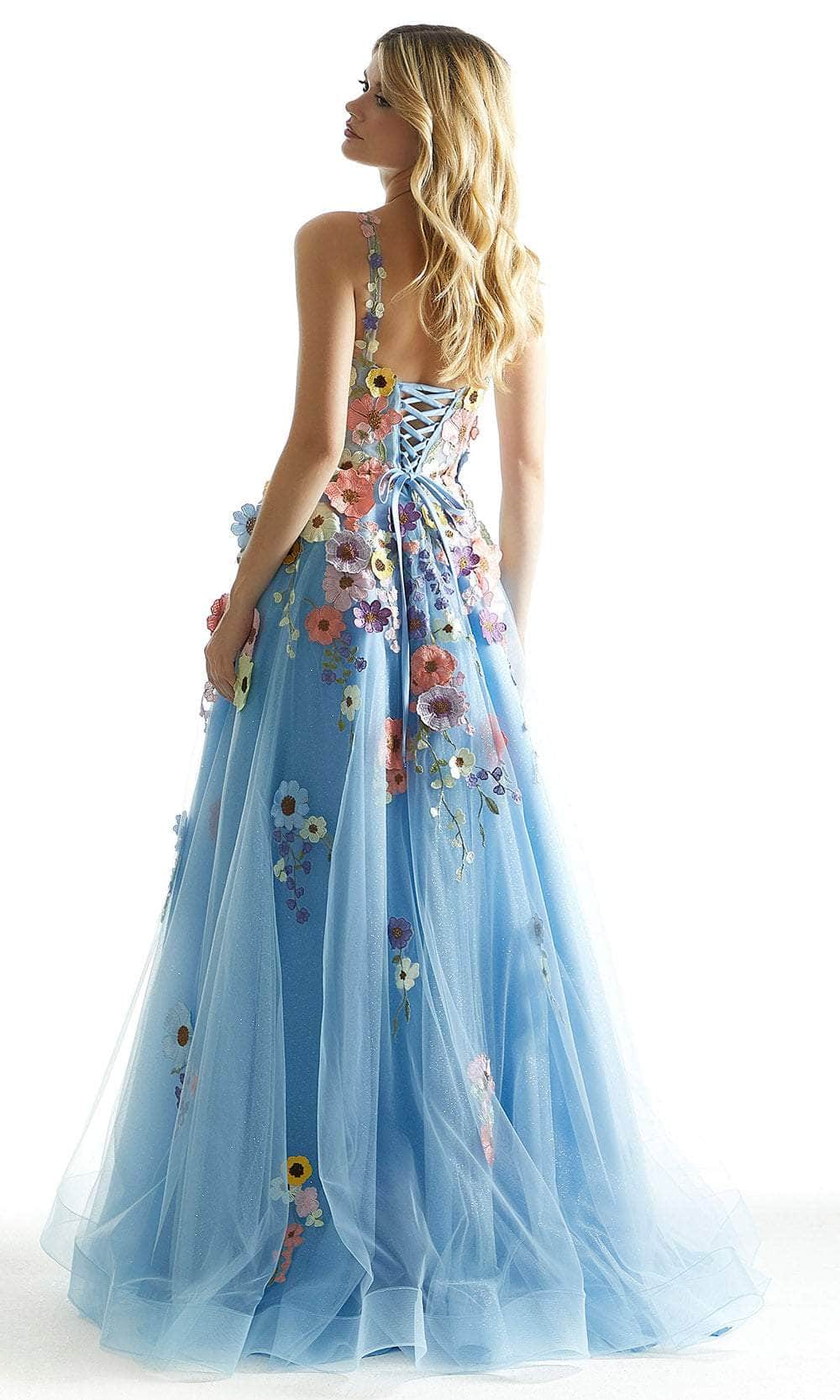 Mori Lee 49074 - Glitter Floral Prom Dress Prom Dress