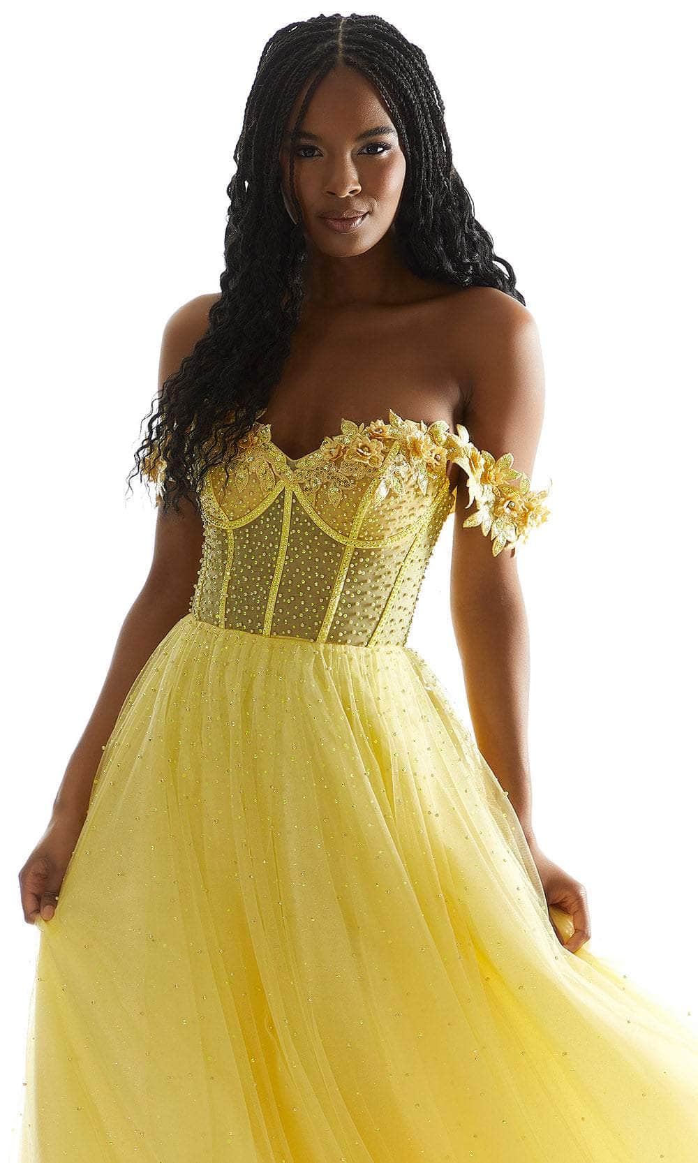 Mori Lee 49075 - Sheer Bustier Prom Dress Prom Dress